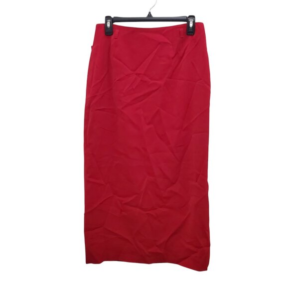 Sag Harbor Women's Vintage Red High Waisted Long Career Pencil Skirt NWT Size 10 - Picture 1 of 8